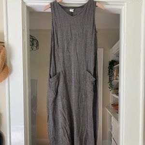 Vintage Eileen Fisher Linen Rayon Maxi Dress